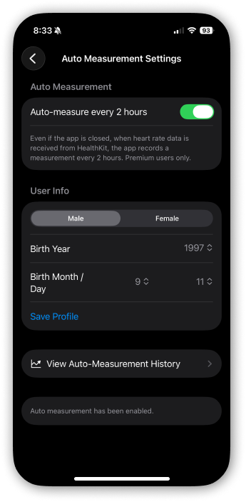 iPhone App Screen